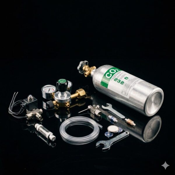 Premium All-in-One Aquarium CO2 System Full Set (High-Pressure Cylinder & Solenoid Regulator)